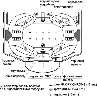 Акриловая ванна Radomir Конкорд Комфорт хром - 11 изображение
