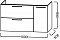 Тумба под раковину Jacob Delafon Odeon Rive Gauche 100 см EB2544-R9-N18 белый, ручки чёрные - изображение 2