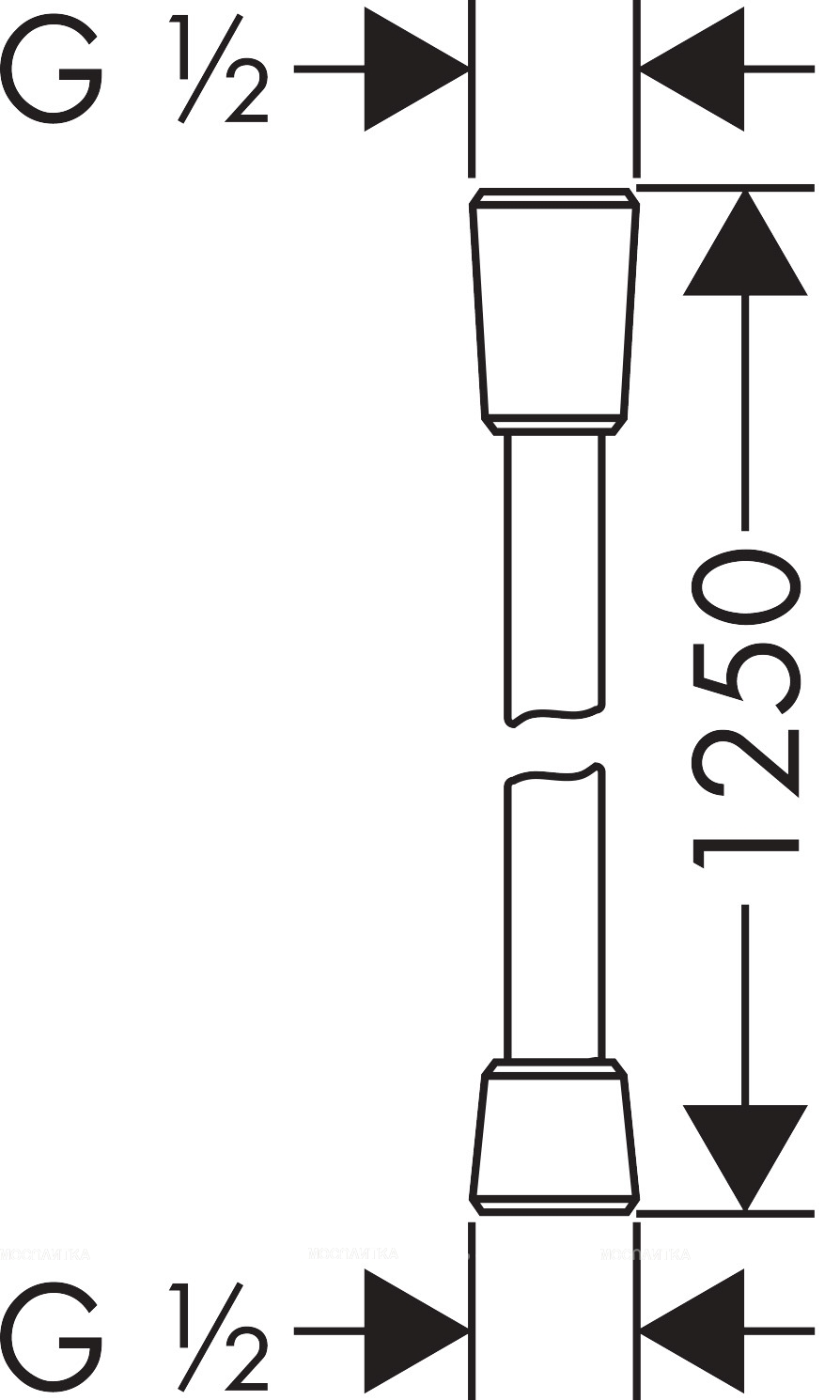 Шланг для душа Hansgrohe Isiflex 125 см 28272700, матовый белый - изображение 2