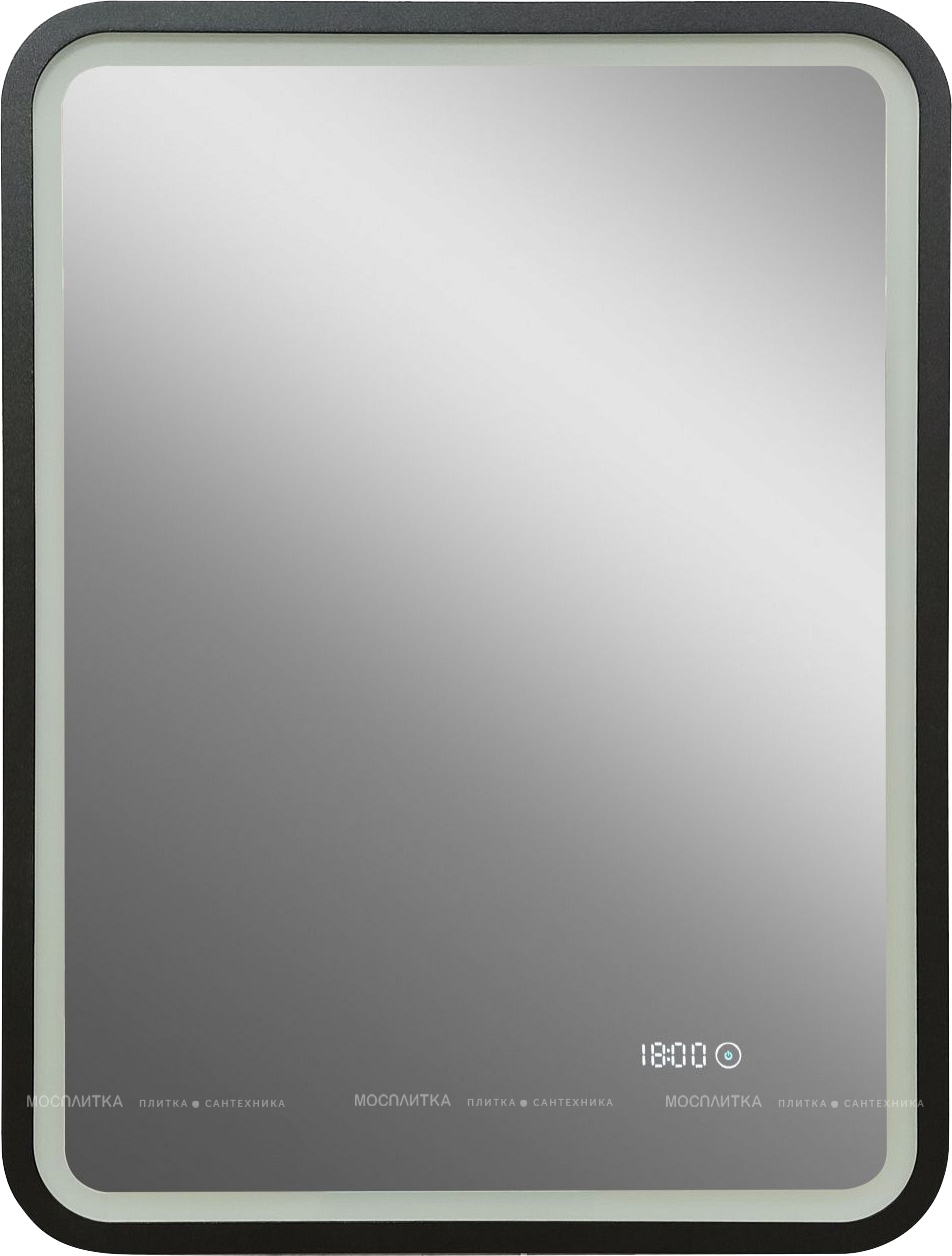 Зеркало Art&Max Genova 60 см AM-Gen-600-800-S-F-Т с подсветкой, черный - изображение 2
