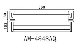 Двойной полотенцедержатель Art&Max Gotico (Готико) AM-4848AQ