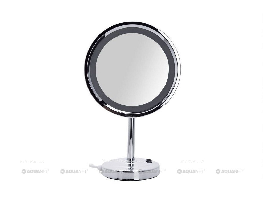Косметическое зеркало Aquanet Lvyi 2209D, с LED-подсветкой, хром - изображение 3