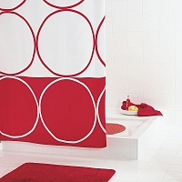 Штора для ванной Ridder Circle красный, 46386