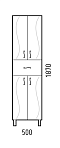 Шкаф-пенал Corozo Криста 50 см SD-00001124 белый - 4 изображение