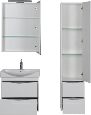 Комплект мебели для ванной Aquanet Франка 65 белый - 6 изображение