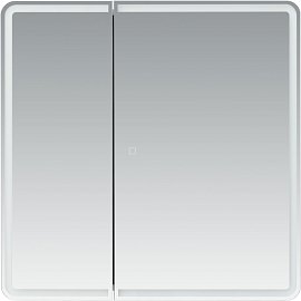 Зеркальный шкаф Aquanet Оптима 80 с LED подсветкой