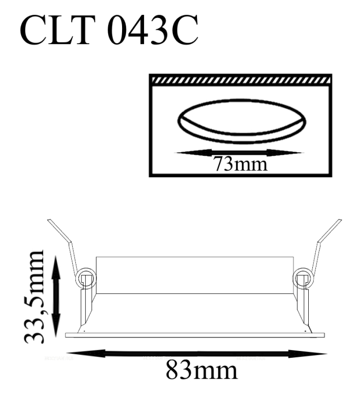 Встраиваемый светильник Crystal Lux Clt 043, 1401/102 - 3 изображение