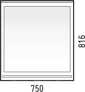 Зеркало с полкой Corozo Блюз 75 SD-00000029 белое - 2 изображение