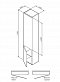 Шкаф-пенал подвесной Am.Pm Like M80CHR0356VF правый 35 см белый/венге - 4 изображение