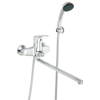 Смеситель для ванны Veragio Enlar VR.ENL-5305.CR монокомандный, с поворотным изливом L40 см и ручным душем, хром