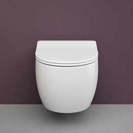 Комплект подвесной безободковый унитаз Ceramica Nova Play Rimless CN3001 37 x 49 x 34 см с сиденьем Soft Close  +  инсталляция Am.Pm ProC I012707