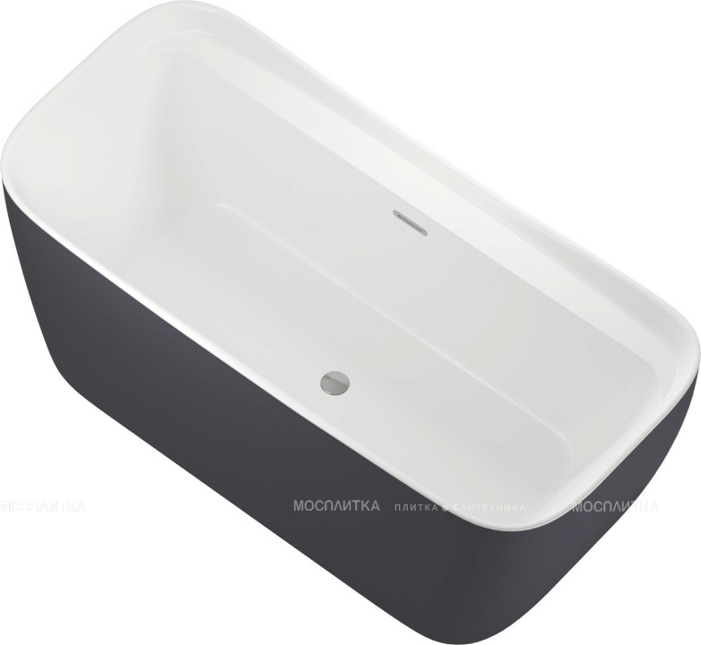 Акриловая ванна Allen Brau Infinity 170x78 2.21002.21/AM белый матовый (панель антрацит) - изображение 2