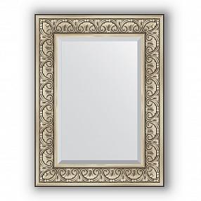 Зеркало в багетной раме Evoform Exclusive BY 3398 60 x 80 см, баРокко серебро