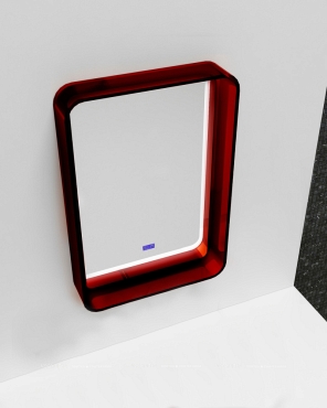 Зеркало Abber Kristall 55 см AT6701Rubin с подсветкой, красный - 4 изображение
