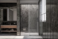 Душевая дверь Veconi Premium Trento PTD-40B, 130х200, черный матовый, стекло прозрачное1