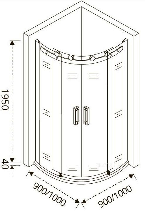 Душевой уголок GOOD DOOR Altair R-TD-90-C-CH - изображение 4