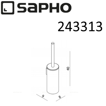 Ершик Sapho X-Round 243313 хром - 3 изображение