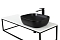Консоль с раковиной BelBagno Etna-Kraft 120 см EK-120-ST матовая черная - 7 изображение