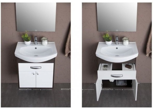 Комплект мебели для ванной Aquanet Грейс 60 1 ящик, 2 фасада, дуб кантенбери - 9 изображение