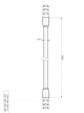 Шланг для душа 200 см Cezares CZR-FMD-200-01, хром матовый - 2 изображение