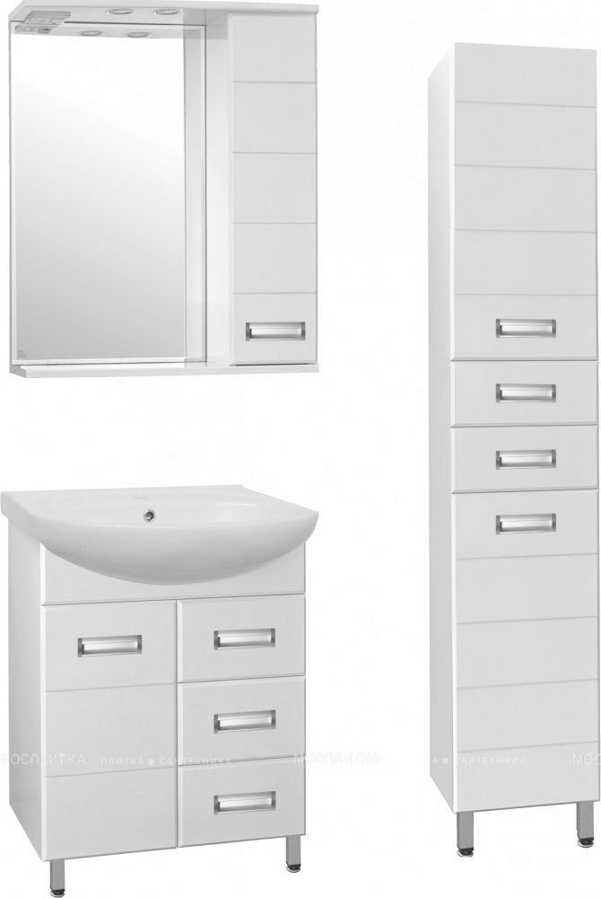 Зеркальный шкаф Style Line Ирис 65/С белый - изображение 2