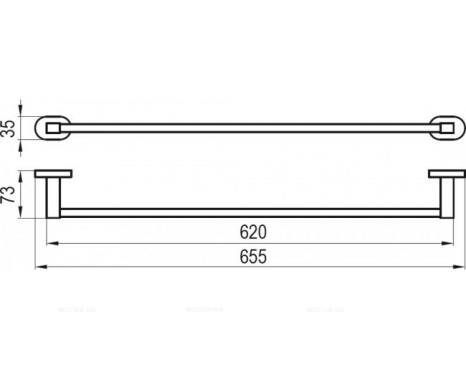 Полотенцедержатель Ravak Chrome CR 310.00, 66 см - 2 изображение