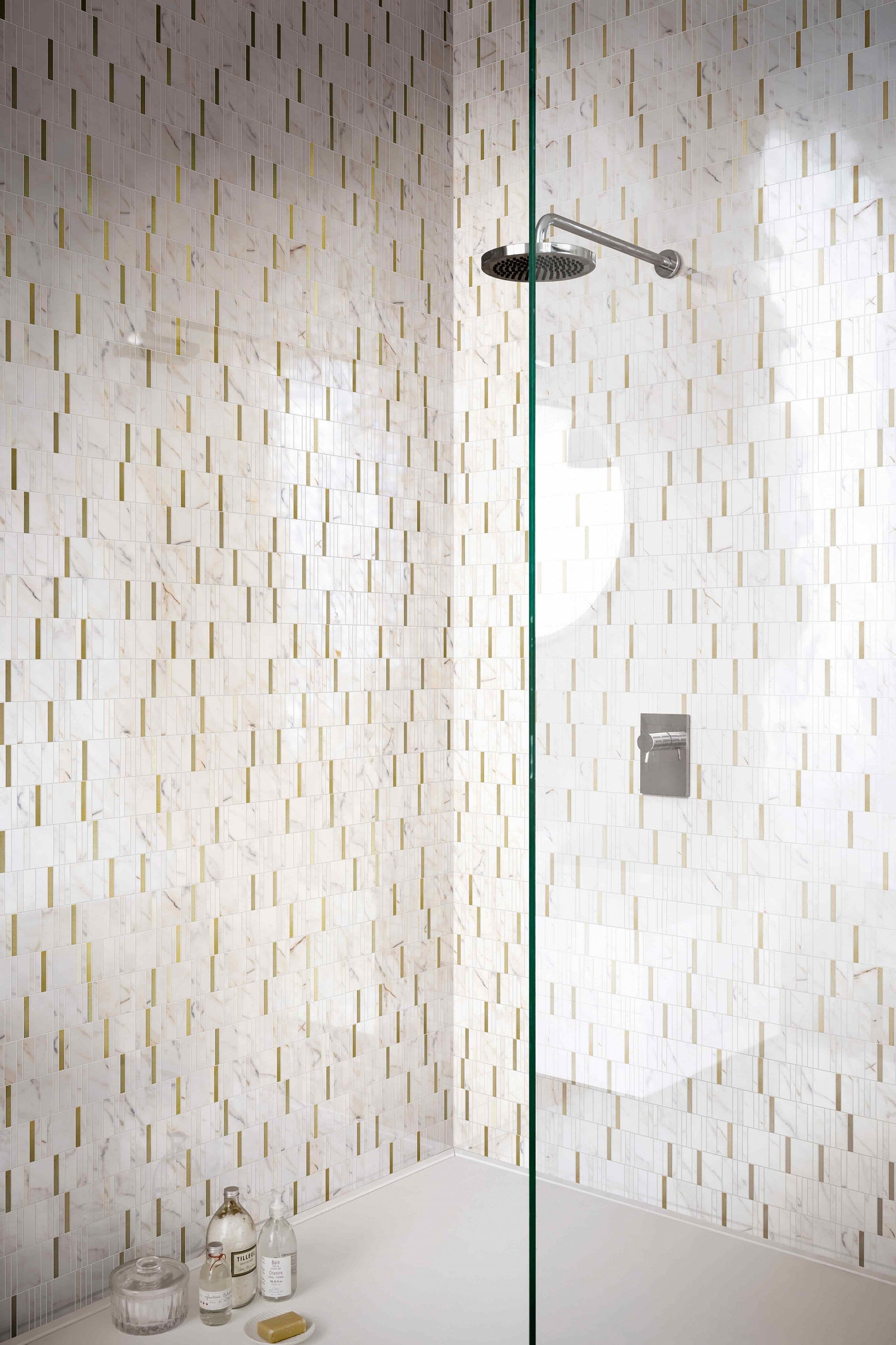 Мозаика Marazzi Italy Allmarble Wall Golden White Satin Mosaico 40х40 - изображение 13