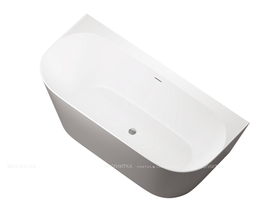 Акриловая ванна Allen Brau Priority 170x78 2.31003.21/PGM белый матовый/платиново-серый - изображение 2