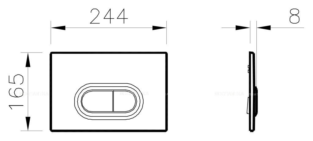 Клавиша смыва для унитаза VitrA 740-0940 сталь - изображение 2