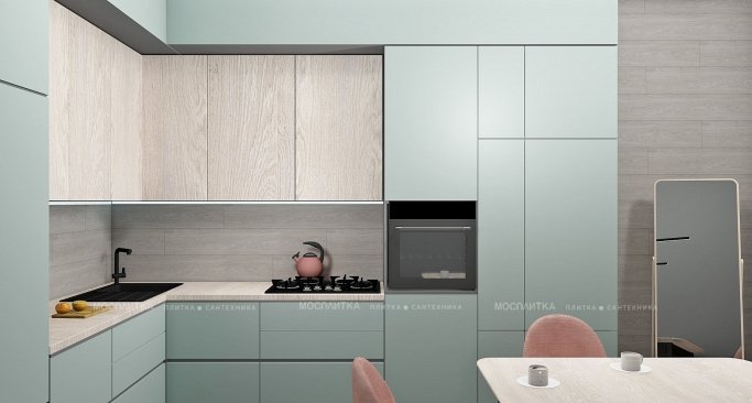 Дизайн Кухня в стиле Современный в сером цвете №12724 - 5 изображение
