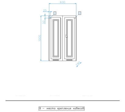Подвесной шкаф Style Line Альба 600 Люкс белый - 6 изображение