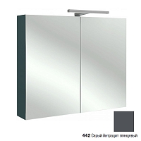 Зеркальный шкаф Jacob Delafon Reve 80 см EB796RU-442 серый антрацит глянцевый