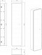 Шкаф-пенал Art&Max Platino 40 см AM-Pla-400-1600-1D-R-L-DS-F с подсветкой, белый - 6 изображение