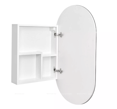 Зеркало-шкаф 44 см Aquaton Оливия 1A254502OL010, белый - 2 изображение