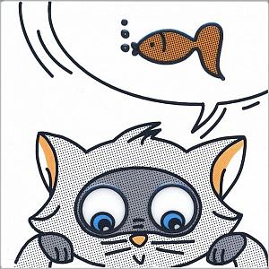 Декор Кошки-Мышки. Рыбка 20х20