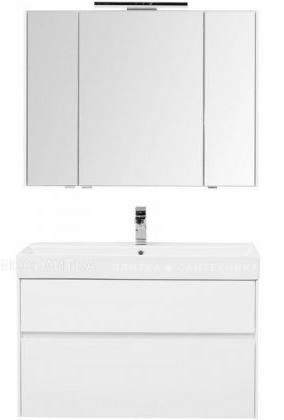Комплект мебели для ванной Aquanet Бруклин 100 белый - изображение 2