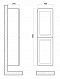 Шкаф-пенал Art&Max Platino 40 см AM-Platino-1500-2A-SO-NM черный матовый - 3 изображение