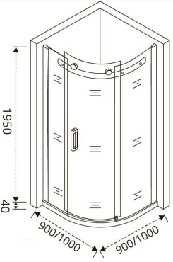 Душевой уголок GOOD DOOR Altair R-100-C-CH - 3 изображение