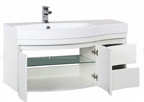 Комплект мебели для ванной Aquanet Опера 115 L 2 двери 2 ящика белый - изображение 5