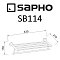 Полка для полотенец Sapho Samba SB114 хром - 2 изображение