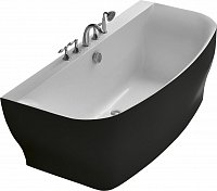Акриловая ванна BelBagno 165х78 см BB74-NERO-W0 без перелива, черный1