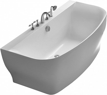 Акриловая ванна BelBagno 165х78 см BB74-1650-W0 без перелива, белый