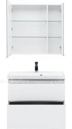 Комплект мебели для ванной Aquanet Гласс 80 белый - изображение 3