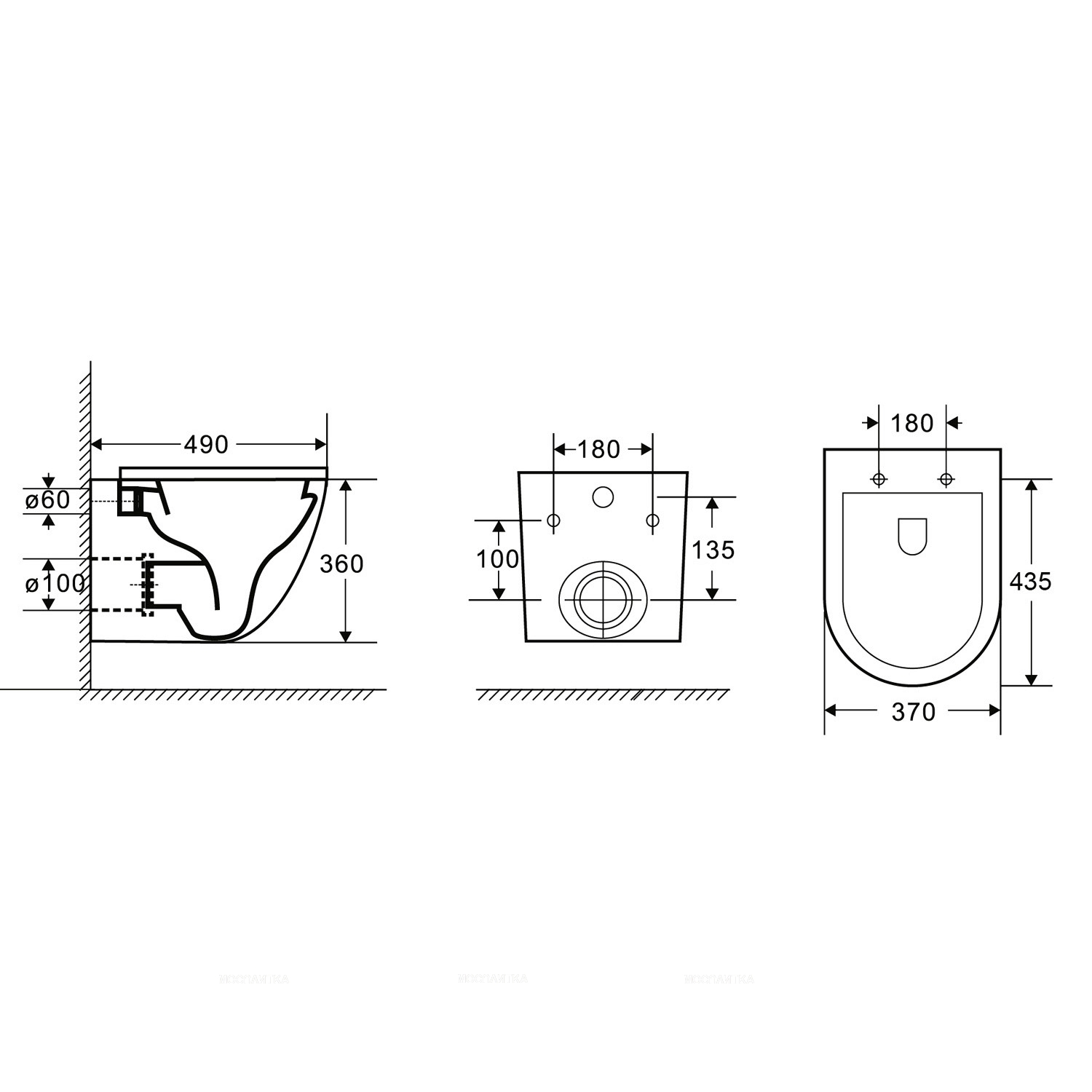 Унитаз подвесной безободковый Azario Grado AZ-0046-UQ3 с крышкой-сиденьем микролифт, белый - изображение 10