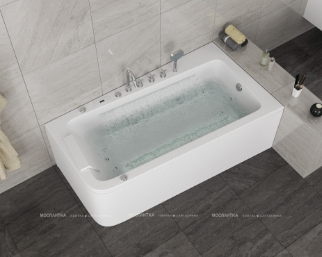 Акриловая ванна Grossman GR-17095R с гидромассажем, 95x170 см, белая, правая - 6 изображение
