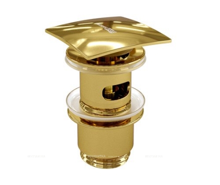 Донный клапан Wasserkraft Sauer A168 для раковины,золото - 2 изображение