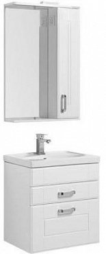 Комплект мебели для ванной Aquanet Рондо 60 2 ящика белый