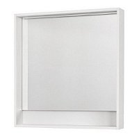 Зеркало Aquaton Капри 1A230402KP010 80 x 85 см настенное с подсветкой, цвет белый глянцевый