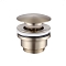 Донный клапан для раковины Abber AF0011G с системой Click-Clack без перелива, золото матовое