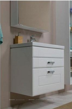 Комплект мебели для ванной Aquanet Рондо 60 2 ящика зеркало Камерино белый - 10 изображение